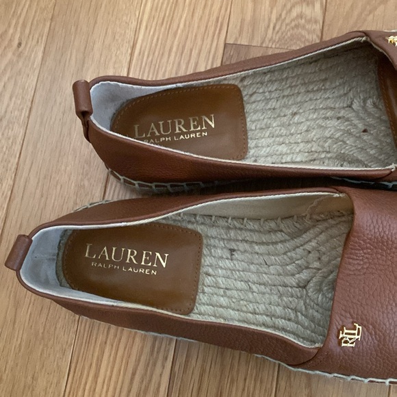 Ralph Lauren Brown Cameryn Espradille Flats - 8 - Picture 9 of 10